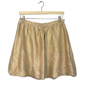 Derek Lam Italian Silk & Gold Metallic Bubble Mini Skirt in Women’s SIZE 6